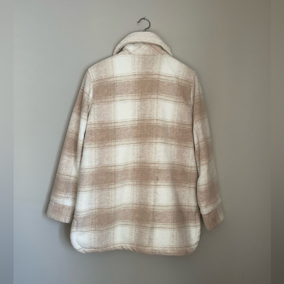 Joe Fresh Sherpa Plaid Shacket - Picture 2 of 4